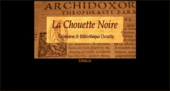 Desktop Screenshot of chouette-noire.com