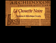 Tablet Screenshot of chouette-noire.com